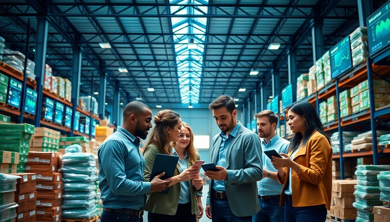 Enhance efficiency with amazon wholesale distribution center showcasing teamwork and bright environment
