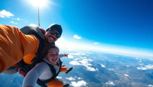 Tandemski skok s padalom izjemno adrenalinsko doživetje v družbi inštruktorja.