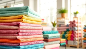 Wafel katoen in diverse kleuren, perfect voor babykleding en textiel.