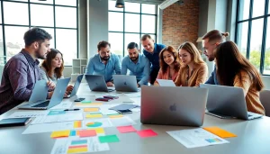 Collaboration at a web design company kansas city focusing on innovative solutions.