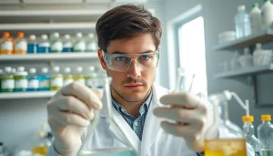 HEC manufacturer analyzing hydroxyethyl cellulose in a professional lab environment.