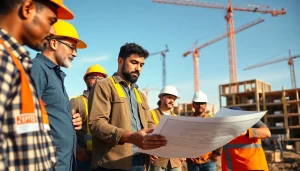 Contractors from the southern california contractors association collaborating on a construction project.