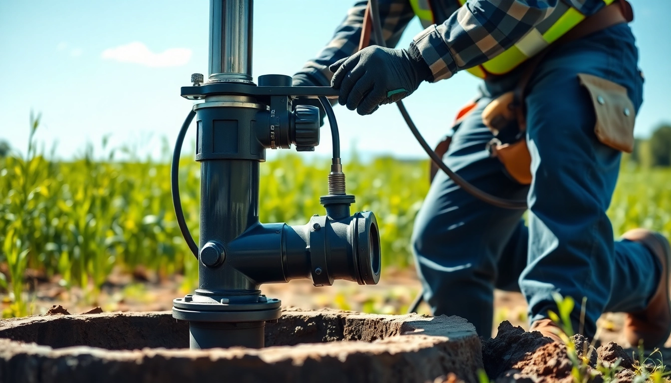 Experience expert well pump replacement with a technician expertly lifting a submersible pump.
